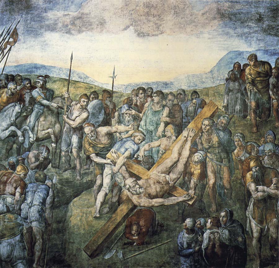 The crucifixion of the Hl. Petrus